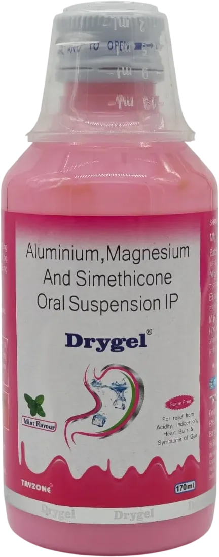 Drygel Regular Antacid Gel manufactured by Tryzone Life Care